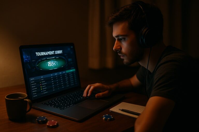 молодий гравець у навушниках